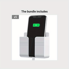 Wall Mount Phone Organizer Storage Box Remote Control Phone Bracket Organizer