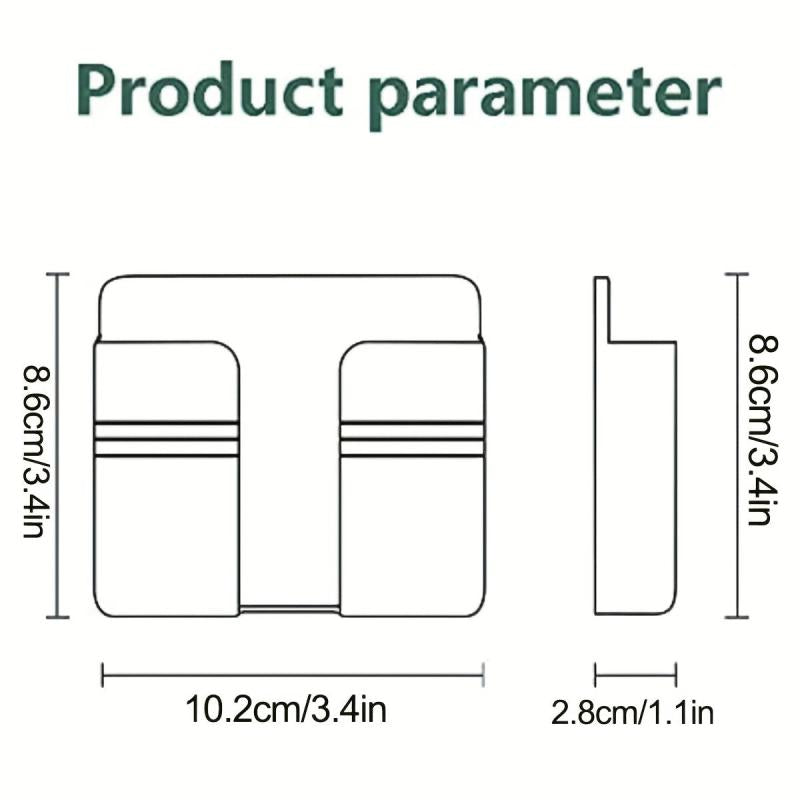 Wall Mount Phone Organizer Storage Box Remote Control Phone Bracket Organizer