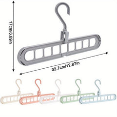 2pcs Clothes Hangers Space Saving Closet Organizer Rack 9 Holes Clothing Hanger