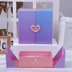 1pc Creative Gradient Gift Bag Shopping Bags for Party Birthday Wedding