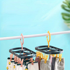 12 Clip Multifunctional Socks Drying Rack Underwear Clotheshorse