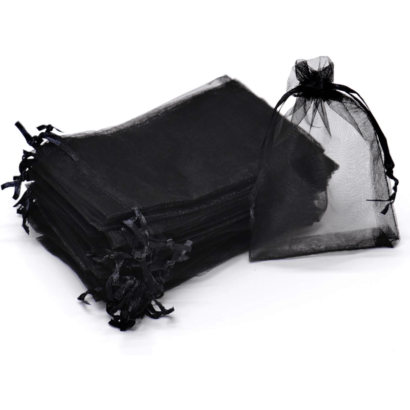 100pcs Organza Bags 10x15cm 12.7x17.78cm Drawstring Halloween Party Gift Bags