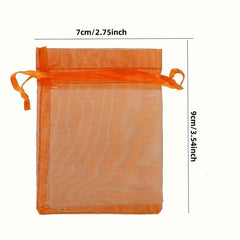 100pcs Organza Drawstring Storage Bags 6x8 cm Jewelry Bags Party Gift Bags