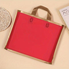 10pcs Red Golden Edge Christmas Gift Bag Festive Hand held Cosmetics Gift Bag