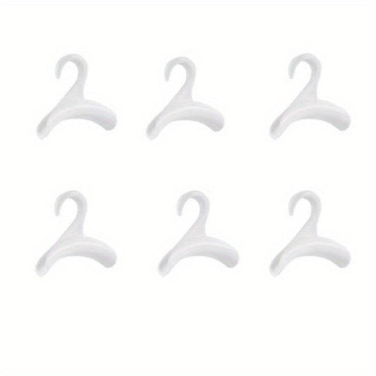 6pcs School Bag Hook Handbag Hat Silky Scarf Storage Rack