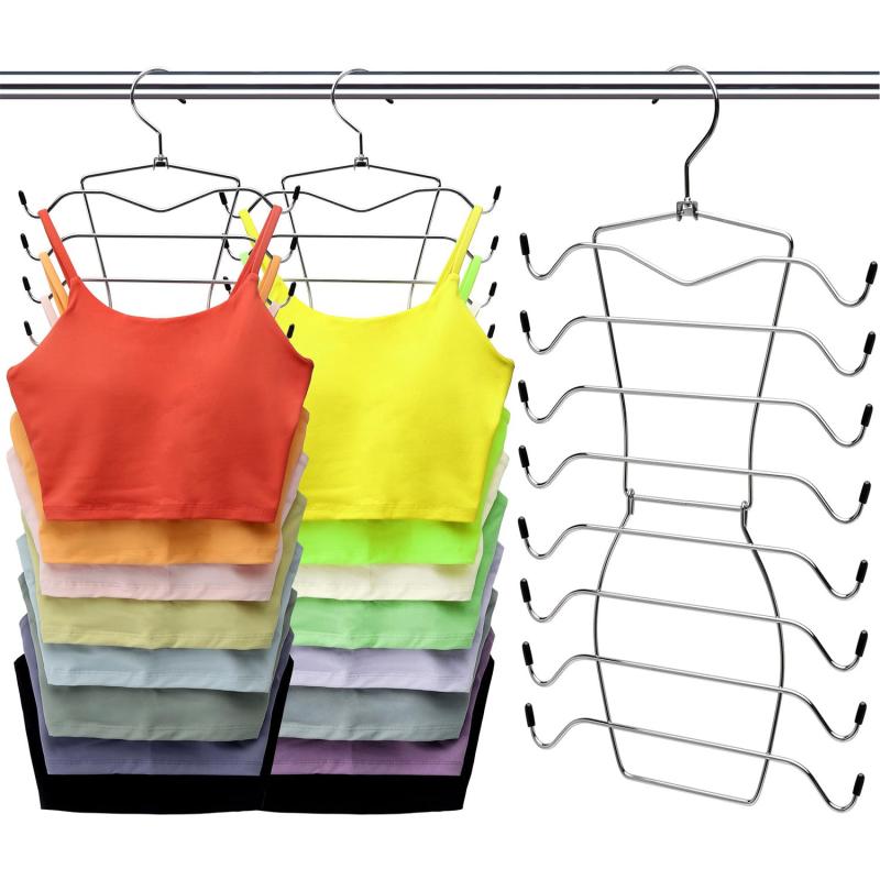 3 Pack 8 Tier Tank Top Hanger Closet Organizer