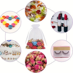 100pcs Clear Organza Gift Bags 4x6 Wedding Favors Mesh Gift Pouches