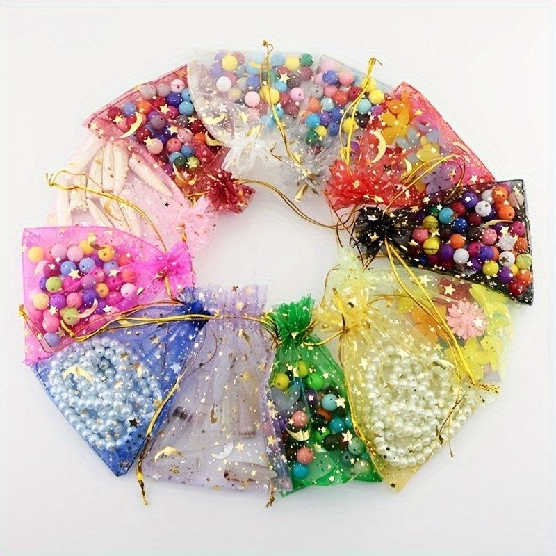Moon Star Drawstring Organza Bags Jewelry Gift Bag Pouch Favor