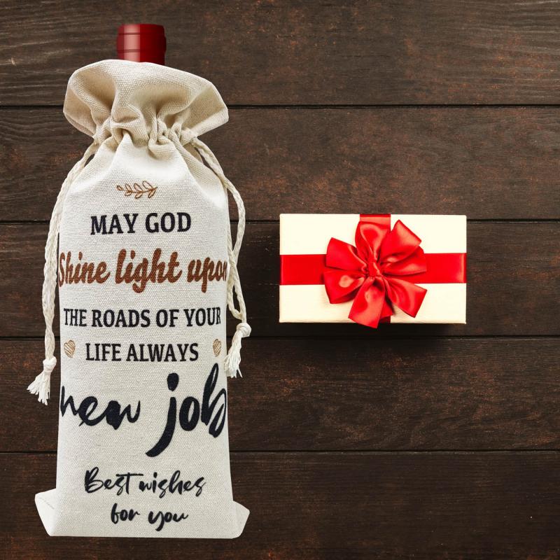 Job Wine Bottle Gift Bag - Coworker Leaving Farewell Party Decorations Bag