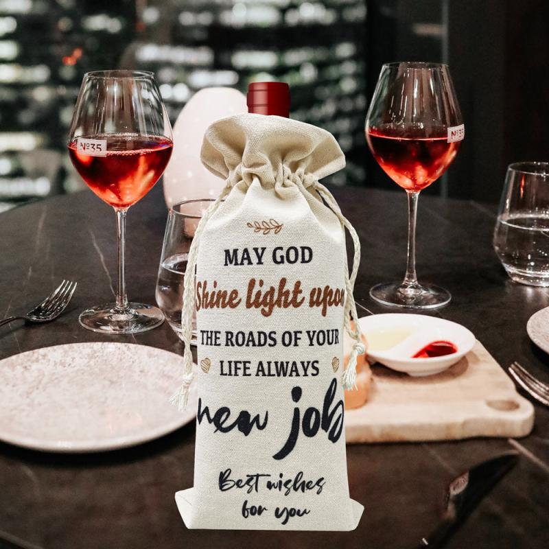 Job Wine Bottle Gift Bag - Coworker Leaving Farewell Party Decorations Bag