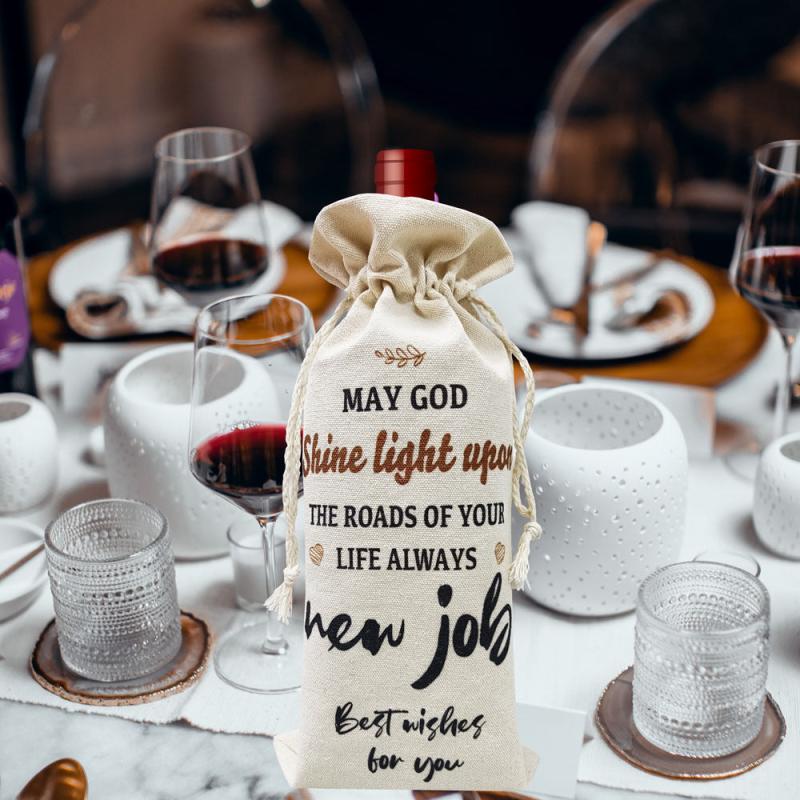 Job Wine Bottle Gift Bag - Coworker Leaving Farewell Party Decorations Bag