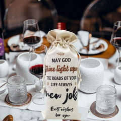 Job Wine Bottle Gift Bag - Coworker Leaving Farewell Party Decorations Bag