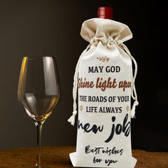 Job Wine Bottle Gift Bag - Coworker Leaving Farewell Party Decorations Bag