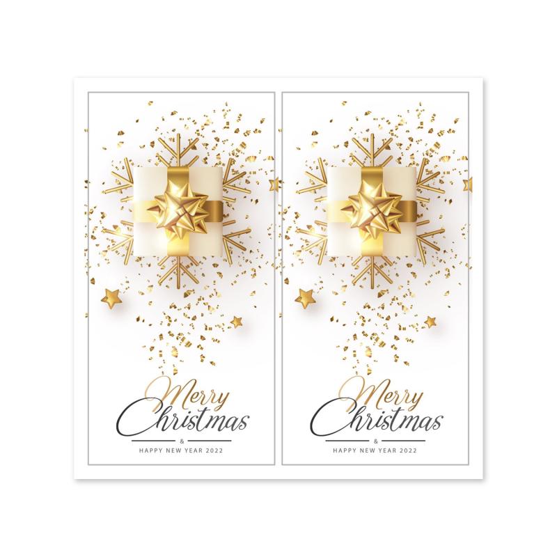 50pcs Merry Christmas Sticker & Baking Cake Label for Friends and Family