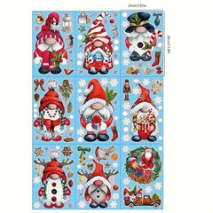 Christmas Window Clings Gnome Snowflake Window Stickers Decals For Glass Windows