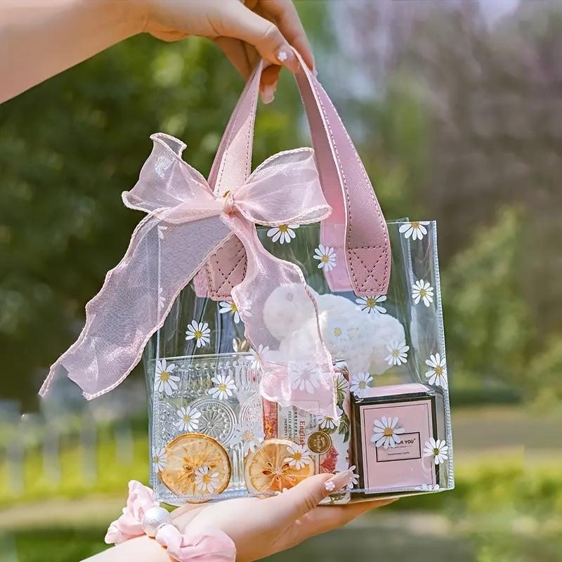 Lovely Daisy Print PVC Bag Wedding Gift Bag Shopping Bags Party Bags