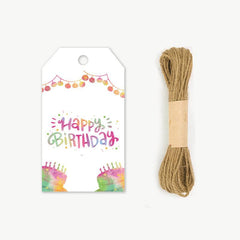 50 Sheets Happy Birthday Gift Tag Pack for Students & Children