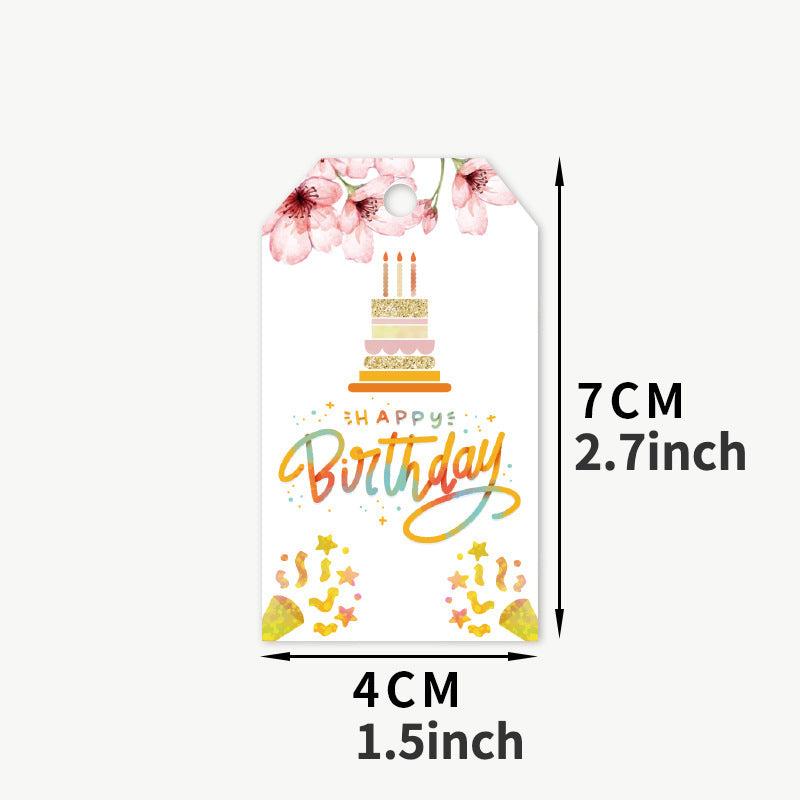 50 Sheets Happy Birthday Gift Tag Pack for Students & Children