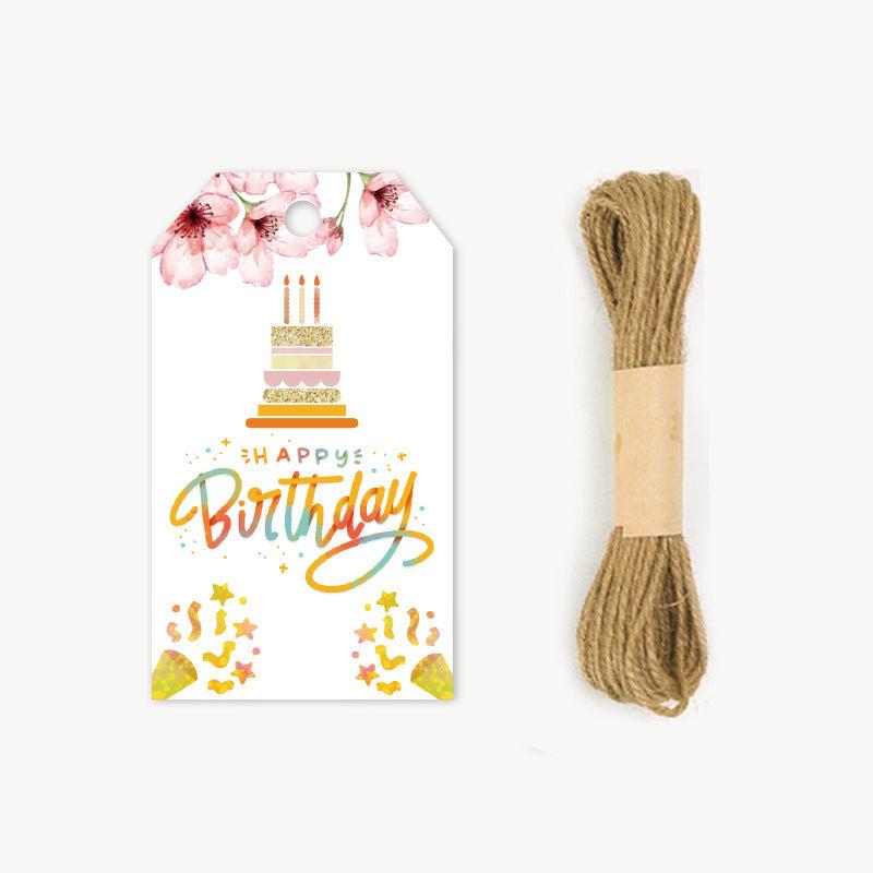 50 Sheets Happy Birthday Gift Tag Pack for Students & Children