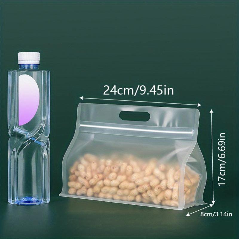 10pcs Reusable Food Storage Bags with Handles - Ideal for Nuts, Cereals, Fruits