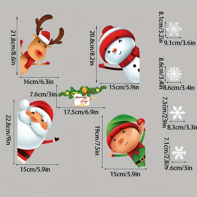 80pcs Xmas Snowflake Window Clings Stickers For Glass Decorations