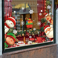 80pcs Xmas Snowflake Window Clings Stickers For Glass Decorations