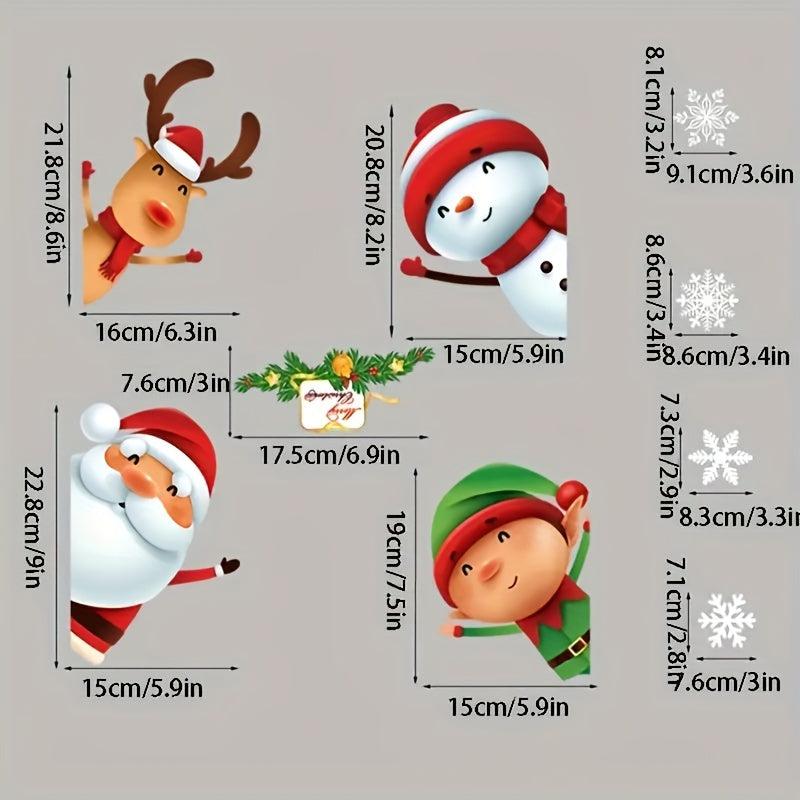 80pc Christmas Snowflake Window Clings Xmas Decorations