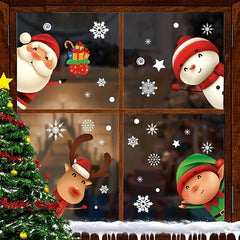 80pc Christmas Snowflake Window Clings Xmas Decorations