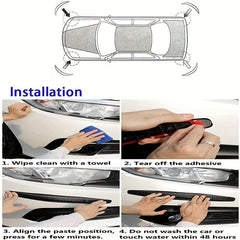 2pcs Car Bumper Protector Strip Guard Corner Protection Anti-collision Styling