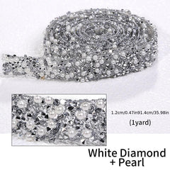 91m Rhinestone Ribbon With Artificial Diamond Trim for DIY Crafts