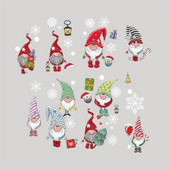 6 Sheets Santa Elk Mall Christmas Window Glass Sticker Decoration