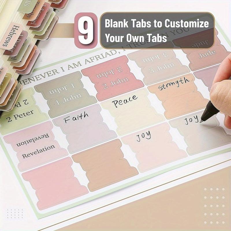 Bible Tabs Sticky Index Tabs Laminated 75 Tabs