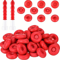 5pcs Glass Cap Pointed Mouth Sealing Cap Leak Proof Sleeve