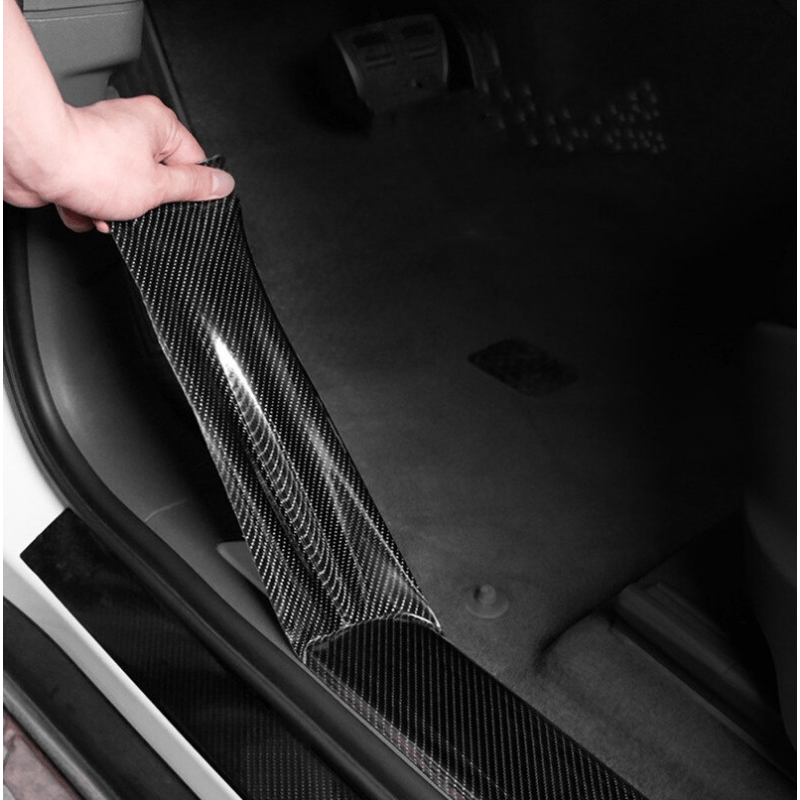 10x01cm 3M 3D Carbon Fiber Car Sticker DIY Protector Strip Waterproof Film