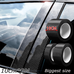 10x01cm 3M 3D Carbon Fiber Car Sticker DIY Protector Strip Waterproof Film
