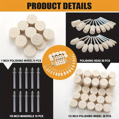 80pcs Polishing Buffing Wheel Rotary Tool Accessories