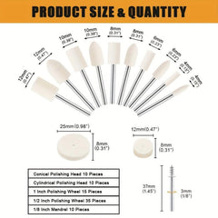 80pcs Polishing Buffing Wheel Rotary Tool Accessories