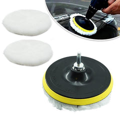 Car Paint Care Kit with Polishing Pads, Waxing Sponge, Wool Wheels