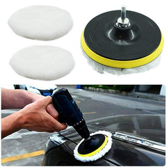 Car Paint Care Kit with Polishing Pads, Waxing Sponge, Wool Wheels