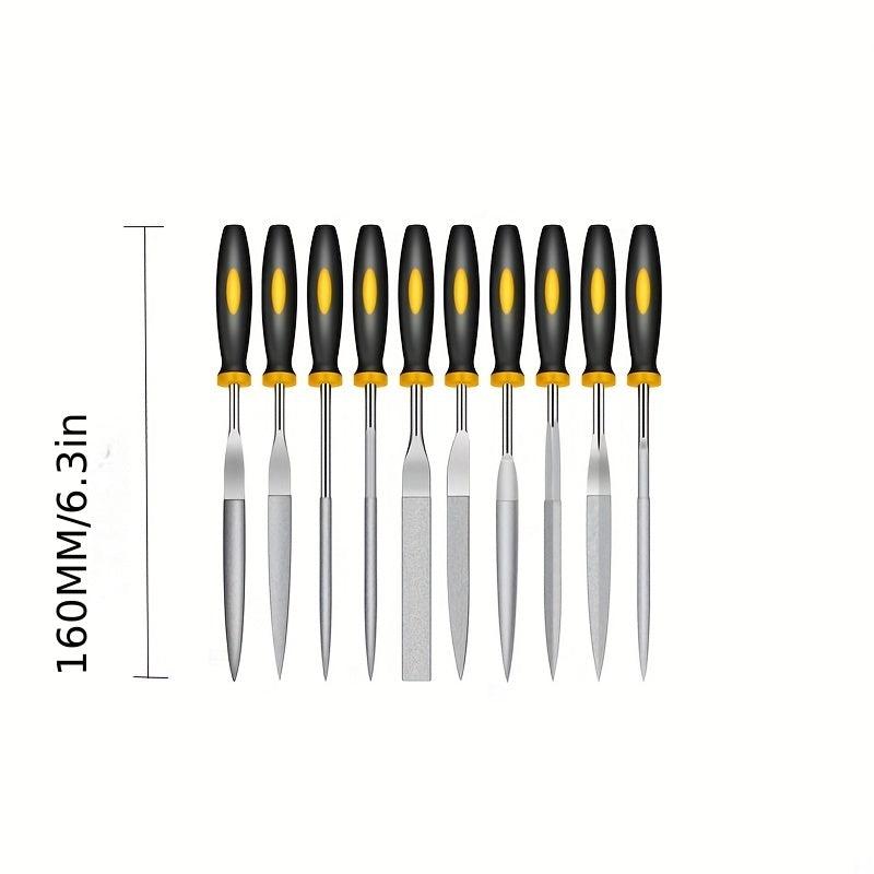 10pcs Diamond Assorted Files Various Shape Raft Needle Rasper Metal Cutting Tool