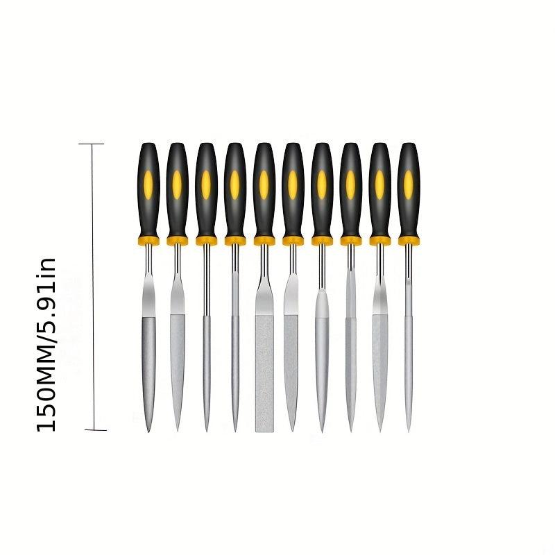 10pcs Diamond Assorted Files Various Shape Raft Needle Rasper Metal Cutting Tool