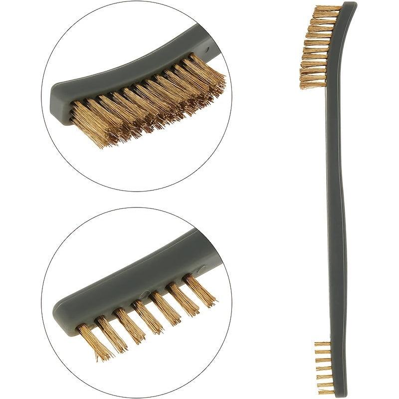 3pcs Mini Wire Brush Set for Rust Paint Metal Cleaner Welding Slag and Steel