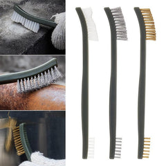 3pcs Mini Wire Brush Set for Rust Paint Metal Cleaner Welding Slag and Steel