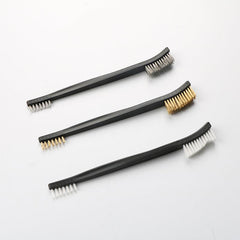 3pcs Mini Wire Brush Set for Rust Paint Metal Cleaner Welding Slag and Steel