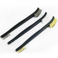 3pcs Mini Wire Brush Set for Rust Paint Metal Cleaner Welding Slag and Steel