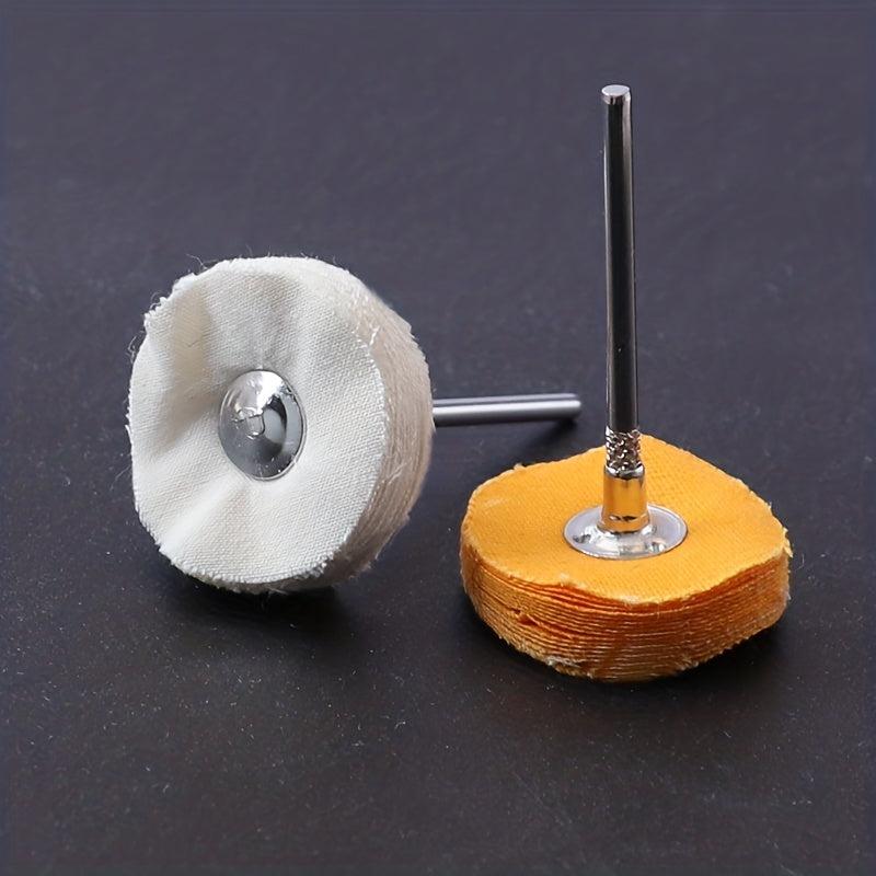 10pcs Cloth Polishing Wheels 3mm Shank Buffer Pads for Metal Jewelry Polishing