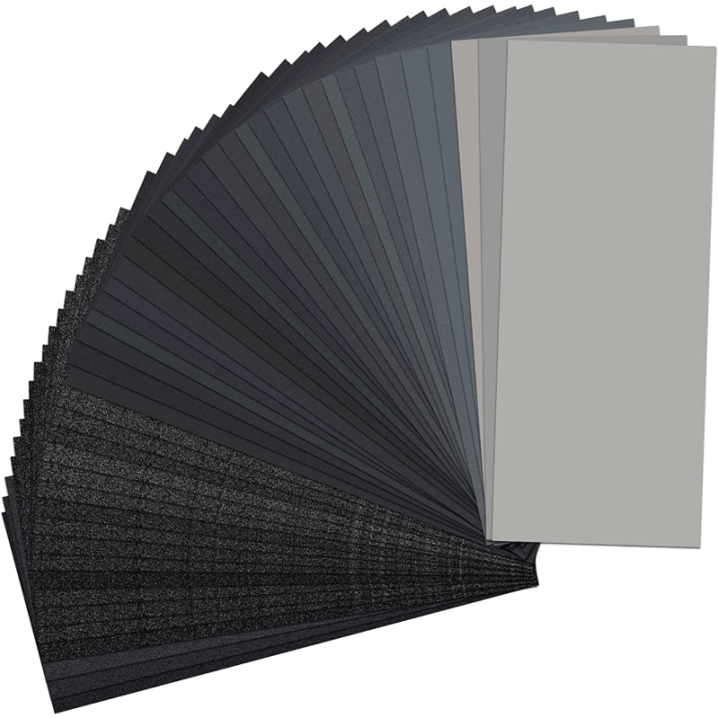 42pcs Wet Dry Sanding Paper 120-3000 Grit Waterproof Sandpaper Wood Metal