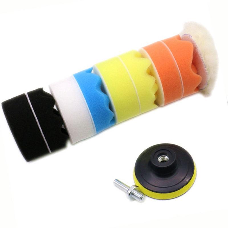 11pcs Foam Car Polishing Disc Set Buffing Sponge Wool Wheel Pad Kit