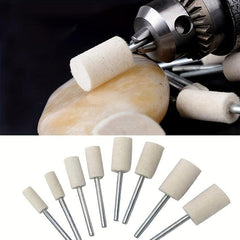14-Piece Wool Felt Mounted Spindle Polishing Wheel Set for Watches Jewelry
