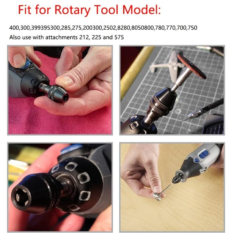 2pcs Keyless Chuck 0.3mm-0.32mm 4486 Drill Bit Rotary Tool Adapter Kit